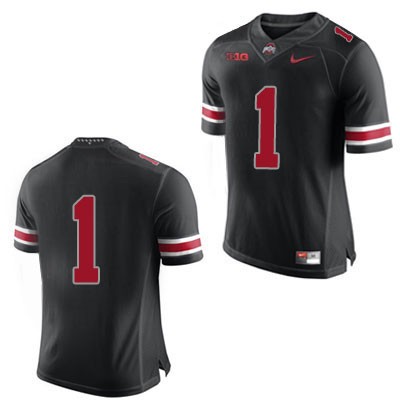 Ohio State Buckeyes Men's Only Number #1 Black Authentic Nike College NCAA Stitched Football Jersey FB19H20NJ
